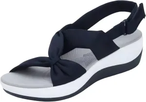 Orthopedic Sandals for Women Summer Womens Flat Sandals Wide Width Arch Support Sandal, Adjusting Ankle Strap Slip on Shoes Fashion Bow Strappy Beach Walking Shoes