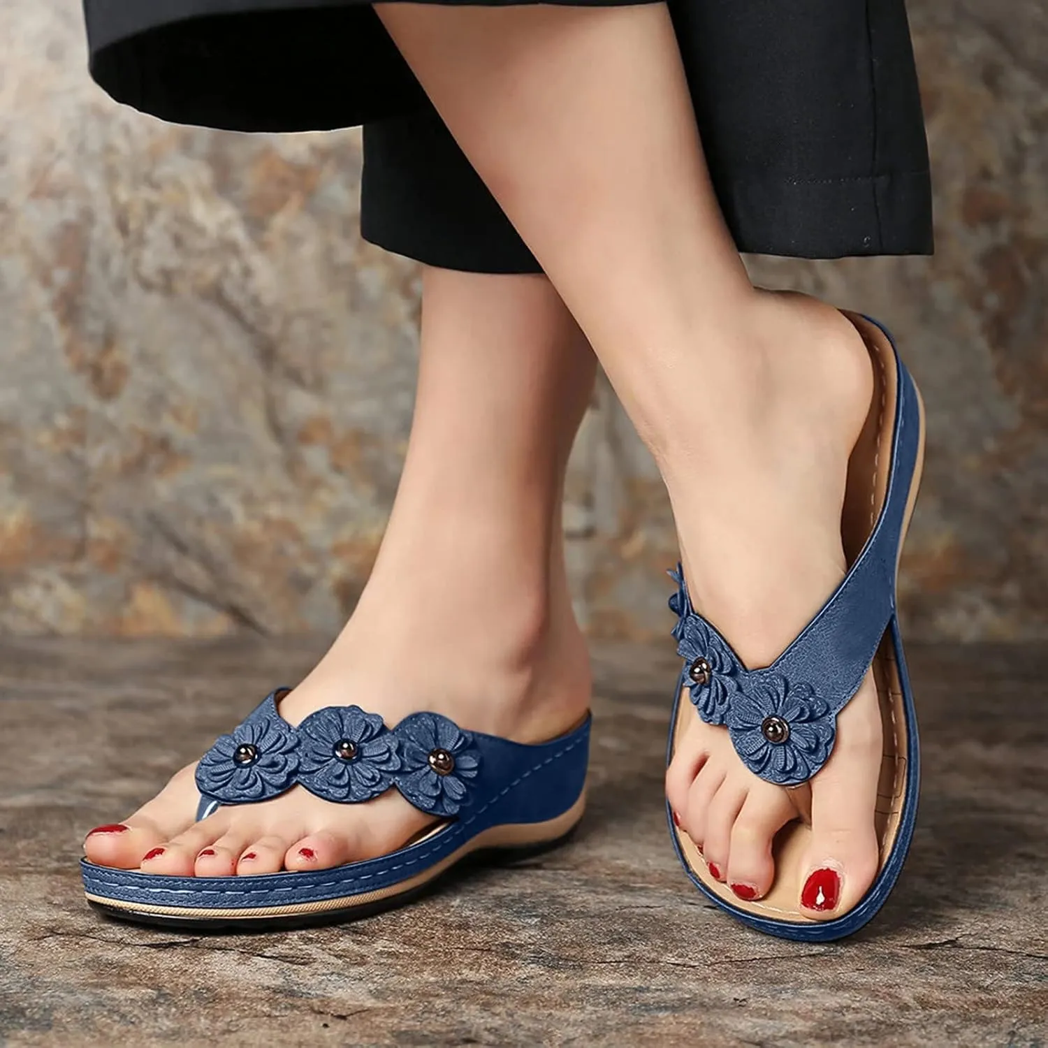 Orthopedic Sandals for Women Wedge Shoes Avylays Breathable Mesh Sports Sandals with Non-Slip Sole Comfortable Sandals