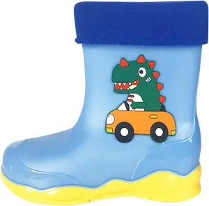 Rubber Boots For Boys Little/Big Kids Boys Girls Rain Boots Dinosaur Water Outdoor Anti Slip Boots Girls Rainboots