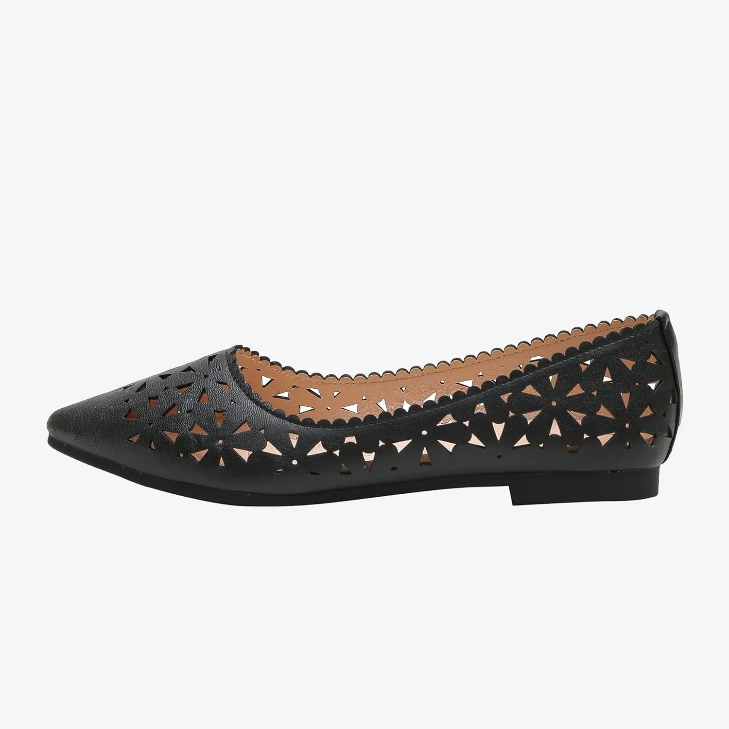SAILING LU Flats Shoes for Women Breathable Sandals Women's Flats Pointed Toe Loafers with Eyelets