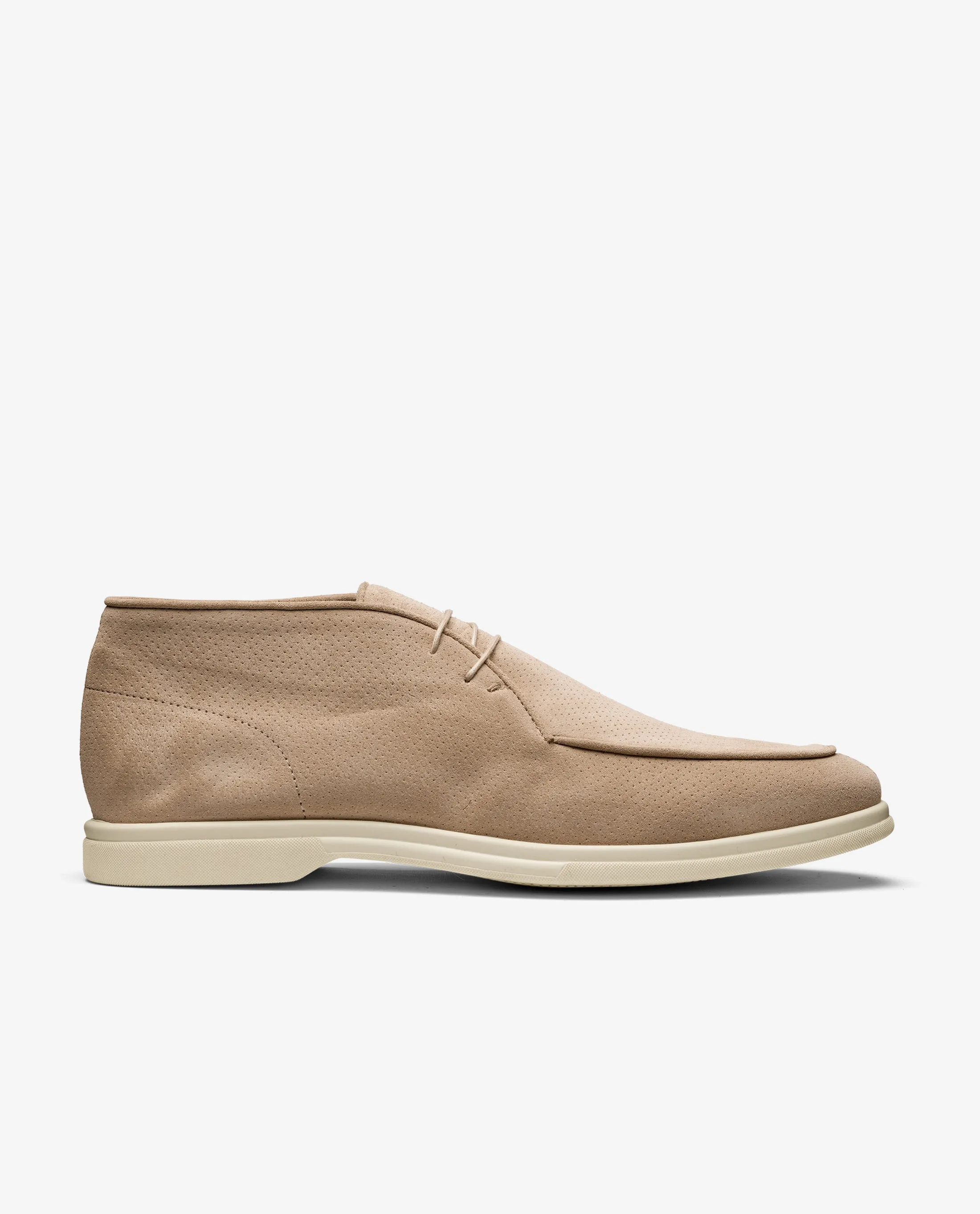 Sand Perforated Summer Suede Mid Top City Loafers