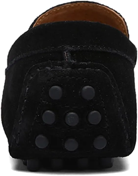 Santimon Mens Penny Loafers Suede Leather Casual Slip On Driving Wedding Prom Shoes Moccasins