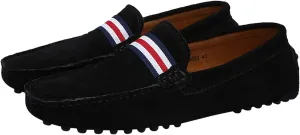 Santimon Mens Penny Loafers Suede Leather Casual Slip On Driving Wedding Prom Shoes Moccasins