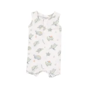 Sleeveless Shortie Romper - Sea Turtles