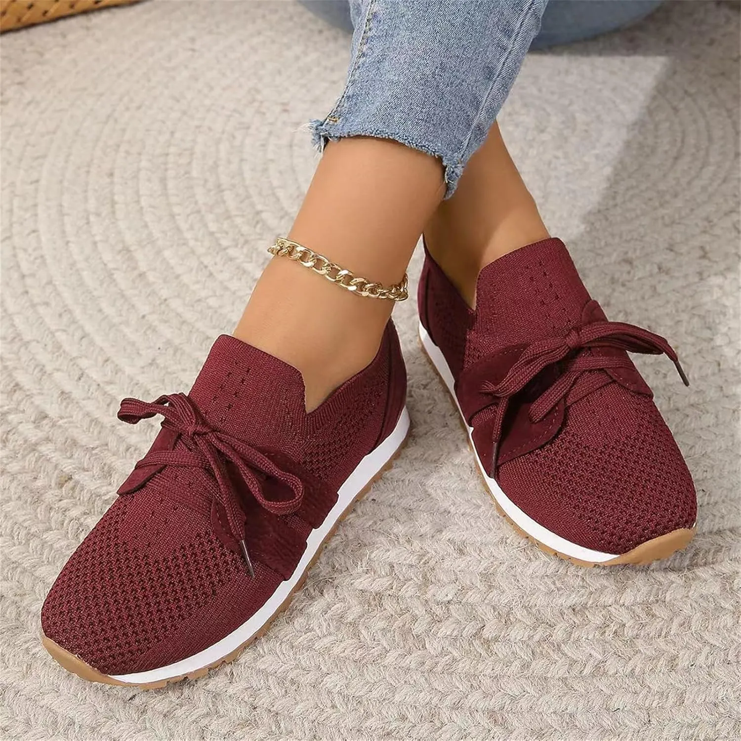 Slip On Sneakers Women Arch Support Walking Shoes Lightweight Casual Athletic Comfort Fashion Tennis Running Sneakers