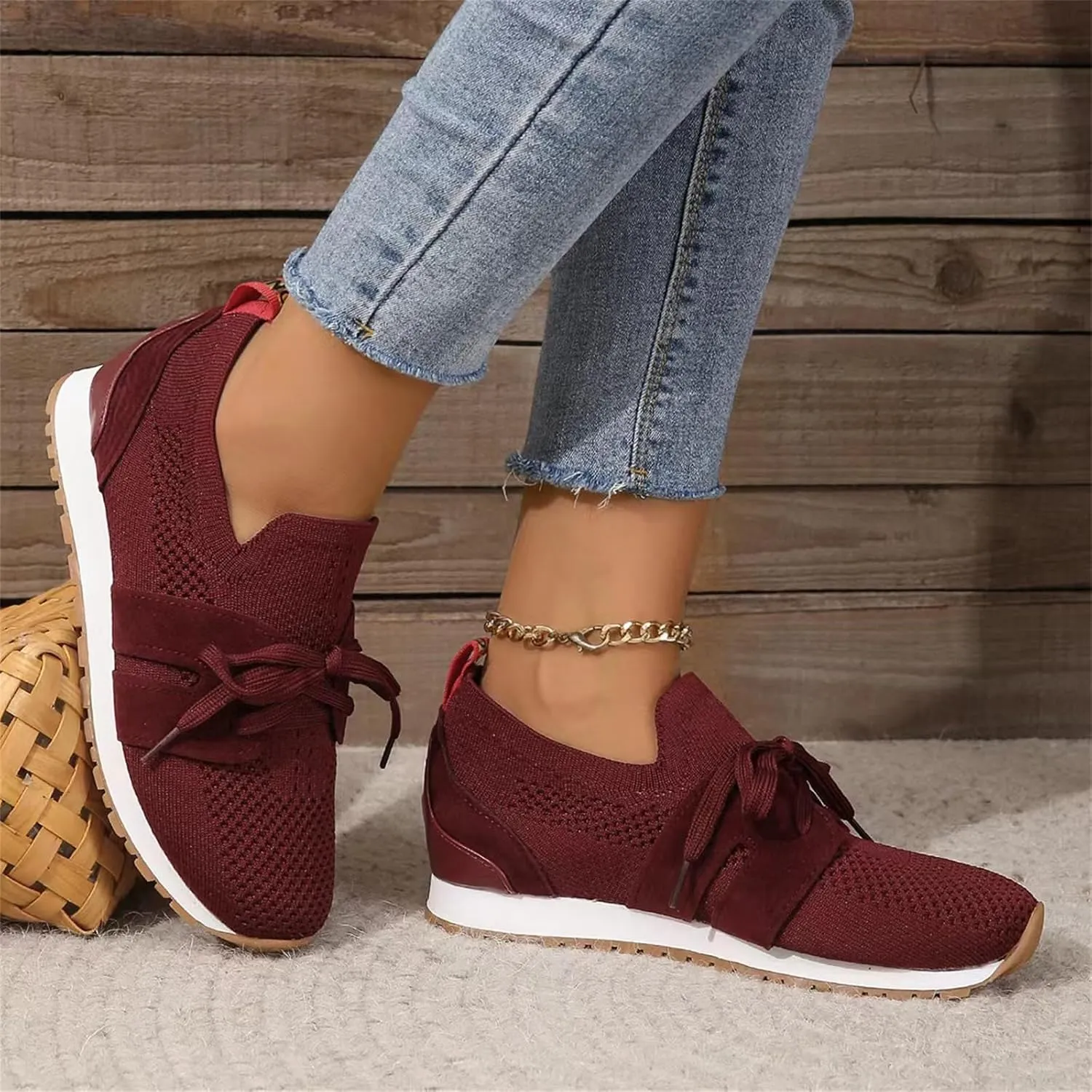 Slip On Sneakers Women Arch Support Walking Shoes Lightweight Casual Athletic Comfort Fashion Tennis Running Sneakers