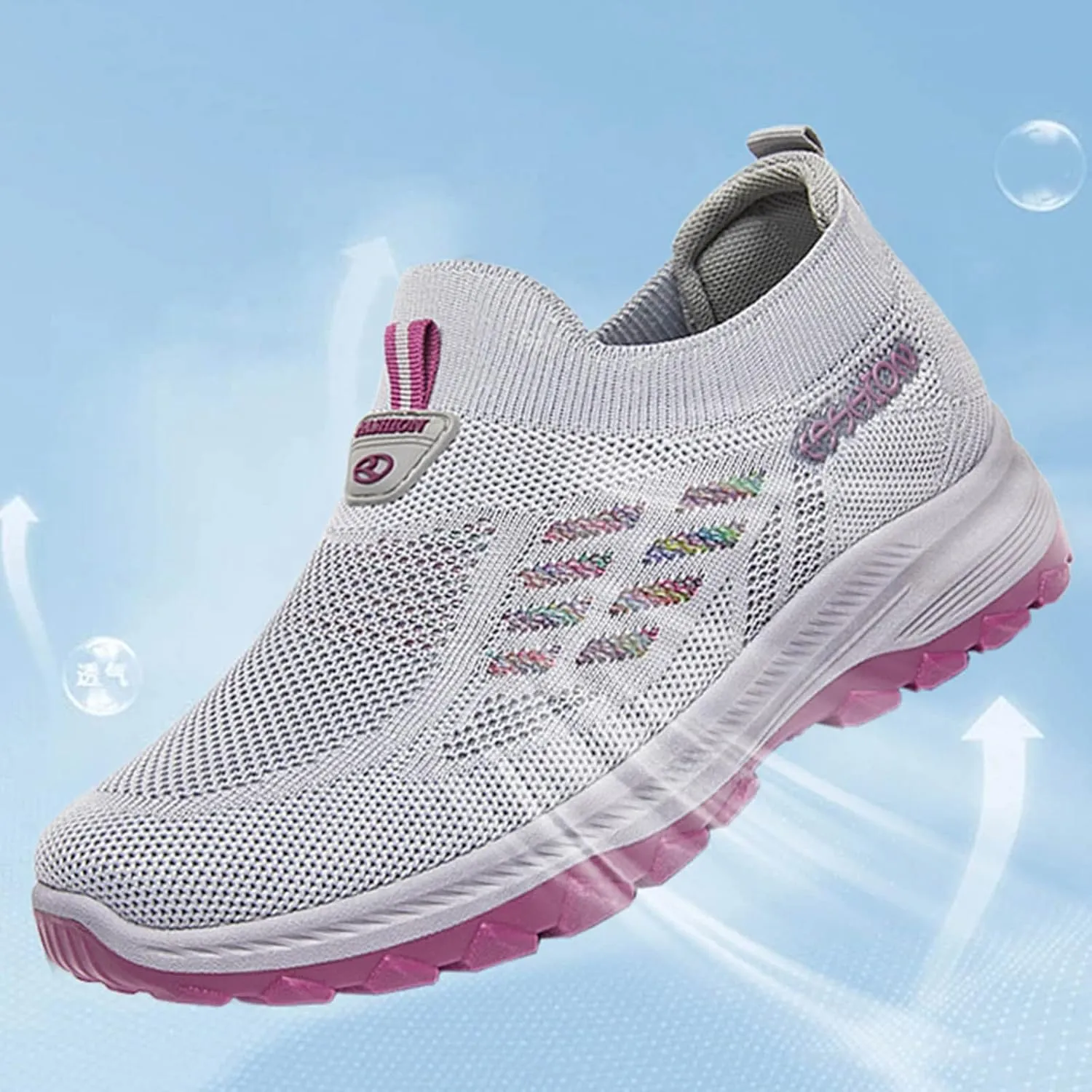 Sneakers Non Slip Work Shoes Women Breathable Mesh Walking Sneakers Womens Walking Shoes Workout Shoes for Women