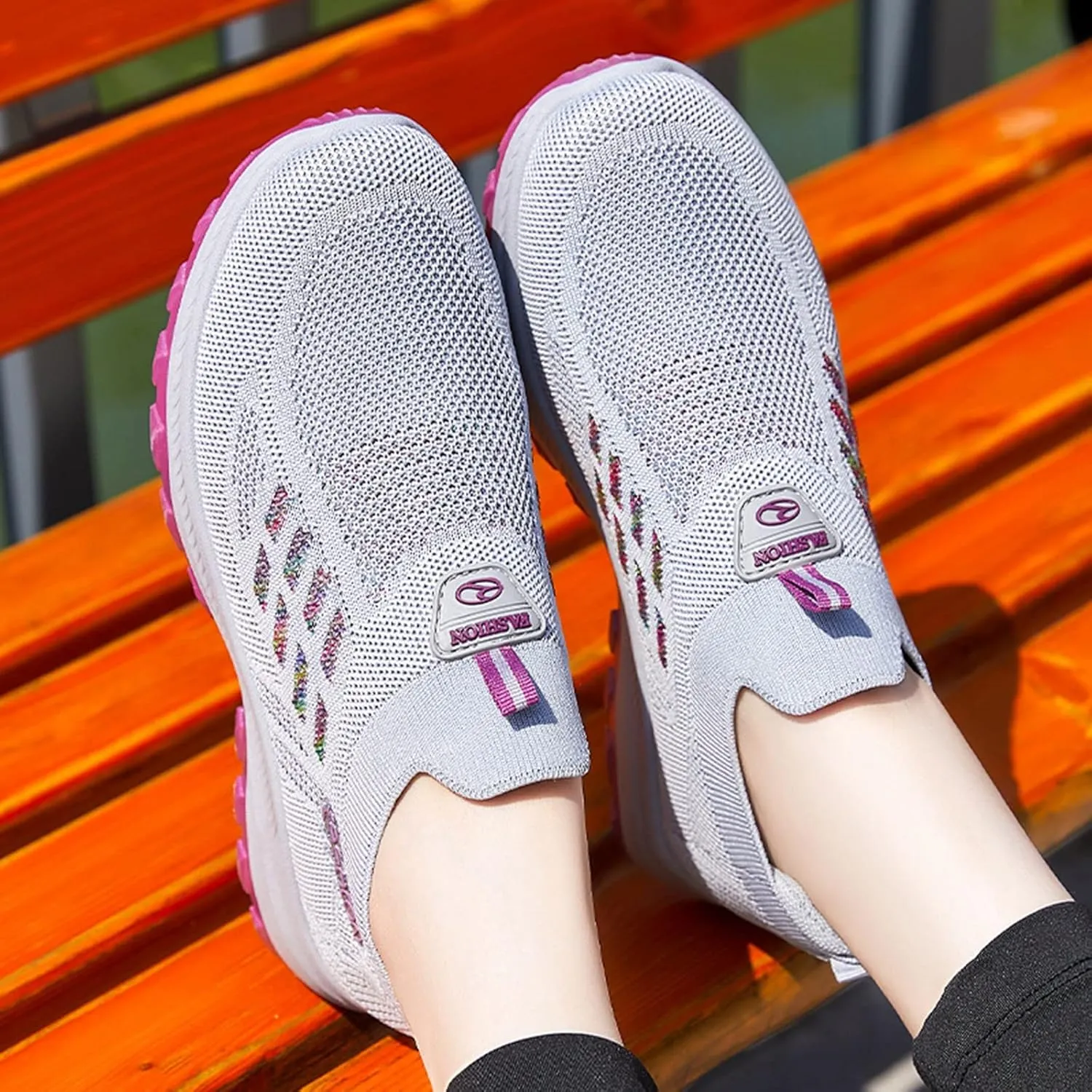 Sneakers Non Slip Work Shoes Women Breathable Mesh Walking Sneakers Womens Walking Shoes Workout Shoes for Women