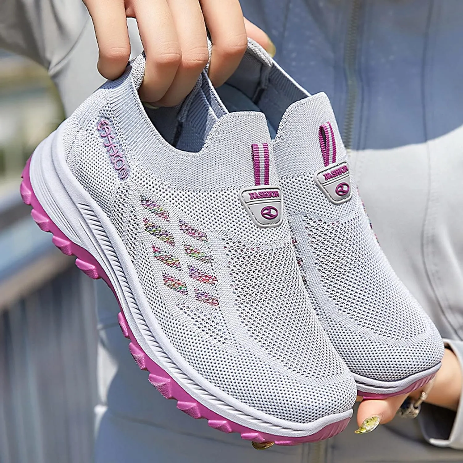 Sneakers Non Slip Work Shoes Women Breathable Mesh Walking Sneakers Womens Walking Shoes Workout Shoes for Women
