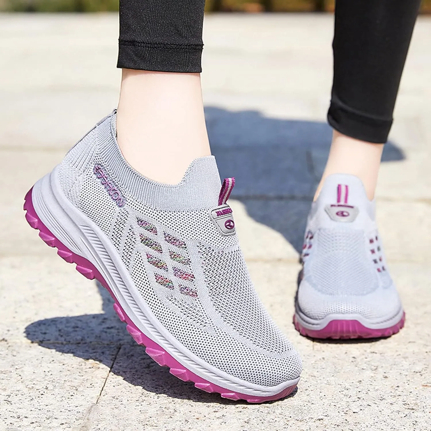 Sneakers Non Slip Work Shoes Women Breathable Mesh Walking Sneakers Womens Walking Shoes Workout Shoes for Women