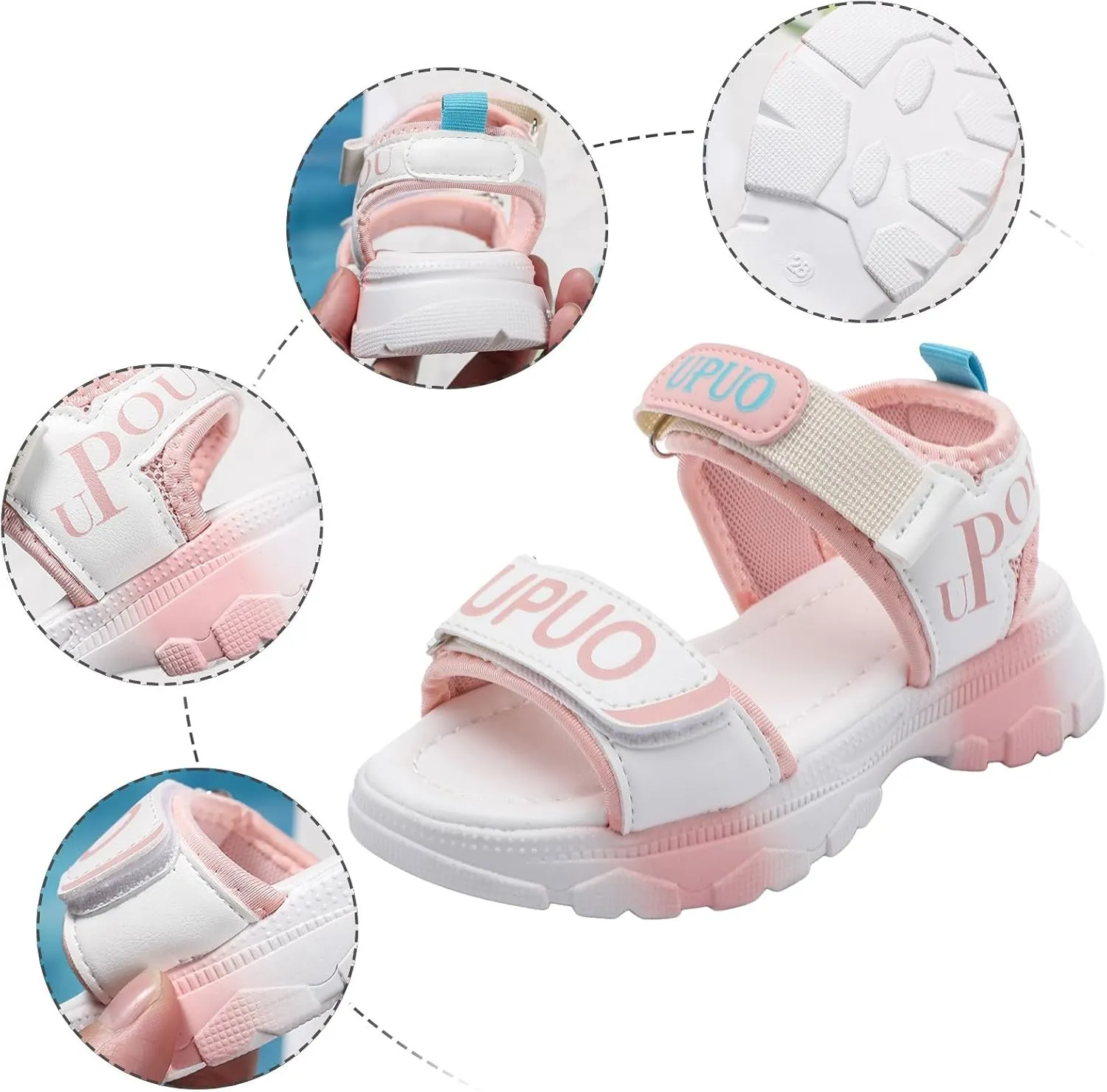 Soft Rubber Princess Flat Shoes Shoes Comfortable Soft Sole Sandals Fashionable Open Toe Thick Sole Children Sandals Athletic Lightweight