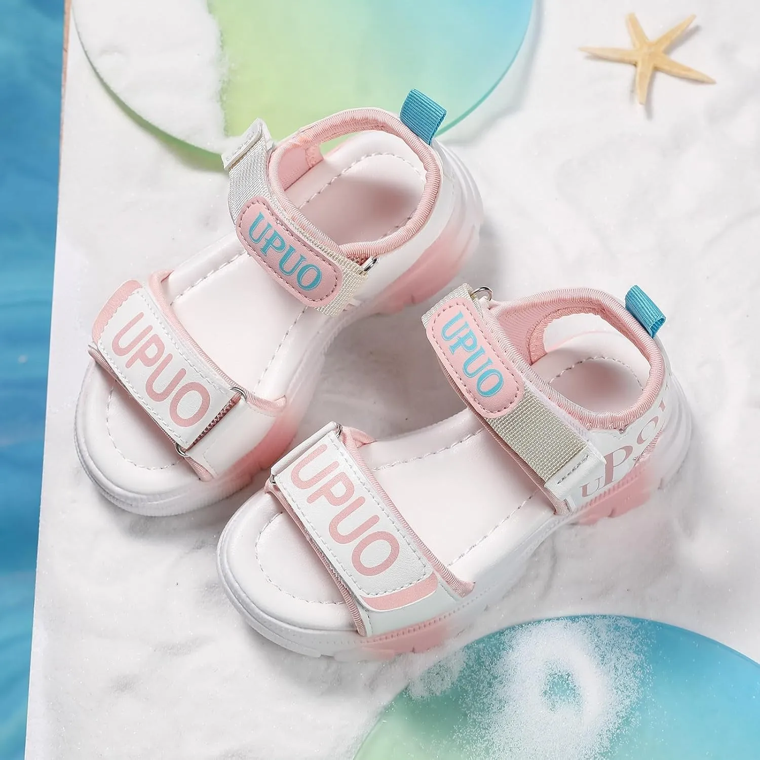 Soft Rubber Princess Flat Shoes Shoes Comfortable Soft Sole Sandals Fashionable Open Toe Thick Sole Children Sandals Athletic Lightweight