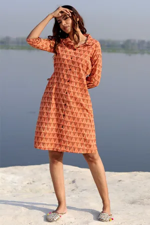 Sootisyahi 'Geometrical Weave' Cotton Dress