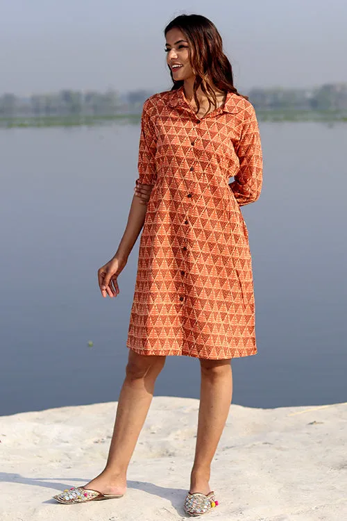 Sootisyahi 'Geometrical Weave' Cotton Dress