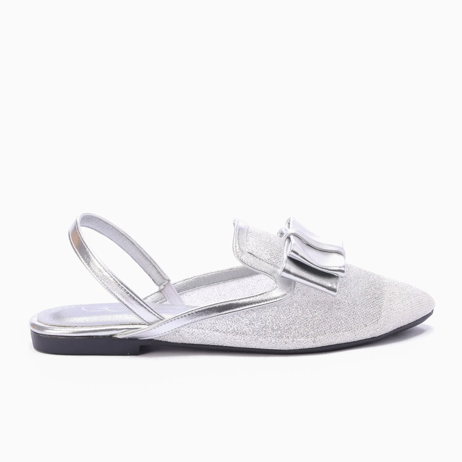 Sparkle Slingback Flats-Silver