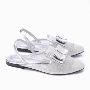 Sparkle Slingback Flats-Silver