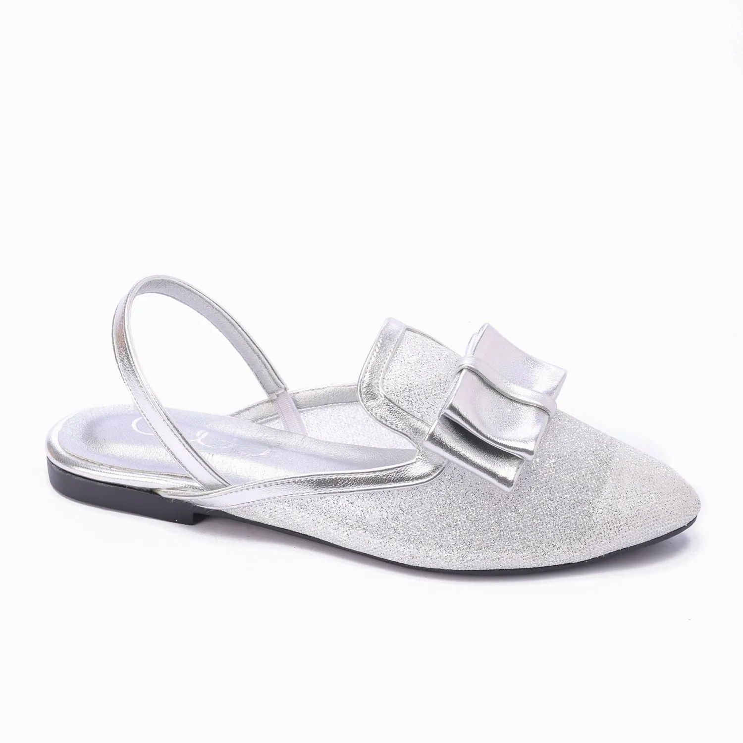 Sparkle Slingback Flats-Silver