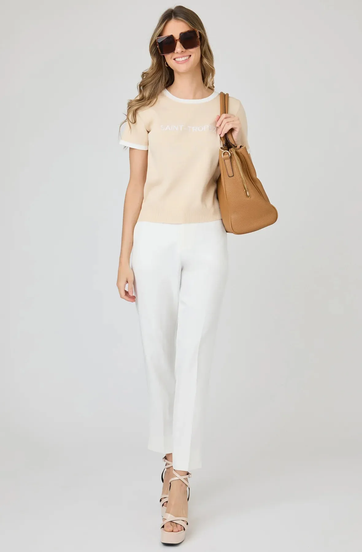 Tailored Slim Pant with Side Slit Hem