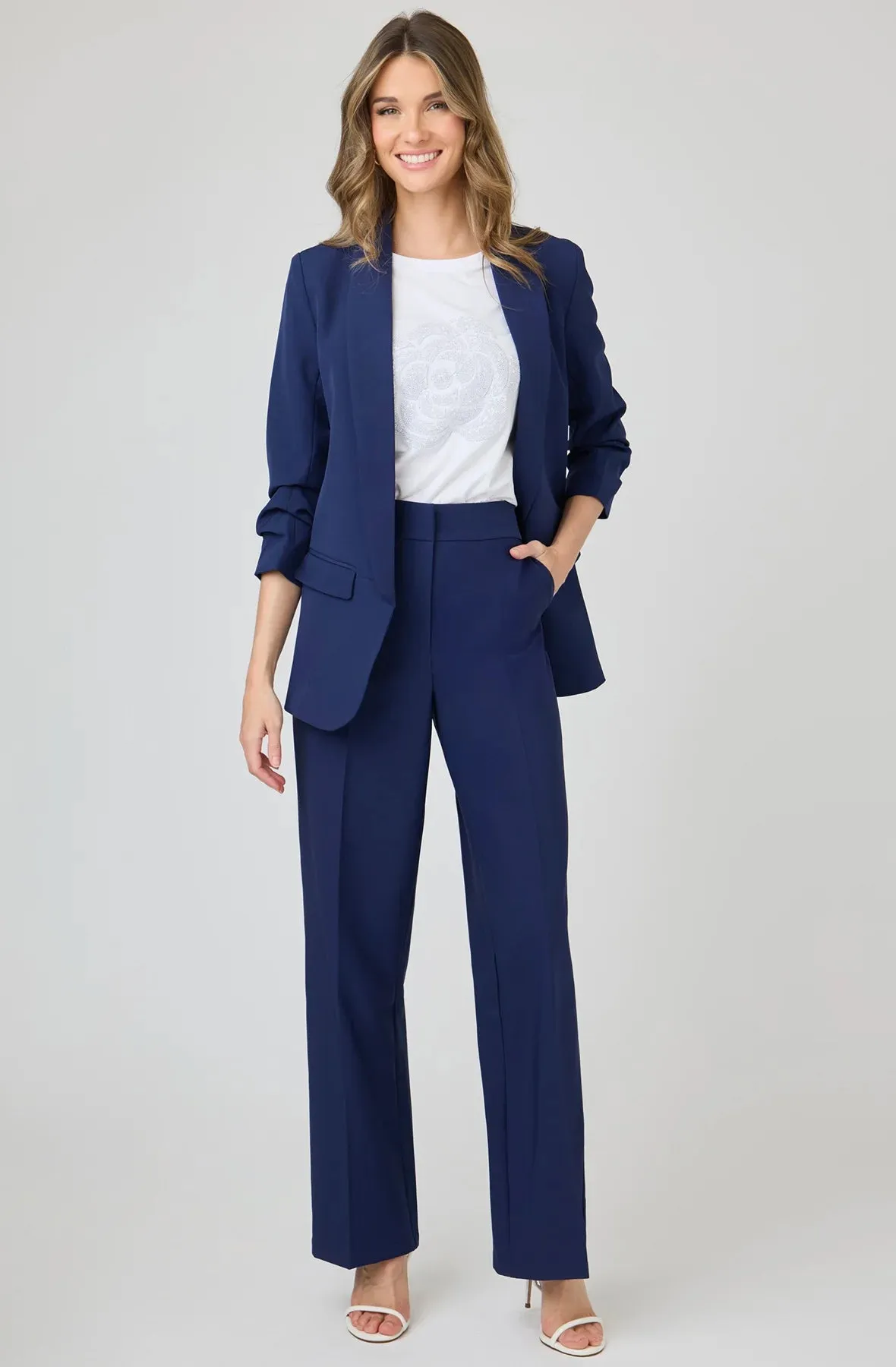 Tailored Slim Pant with Side Slit Hem