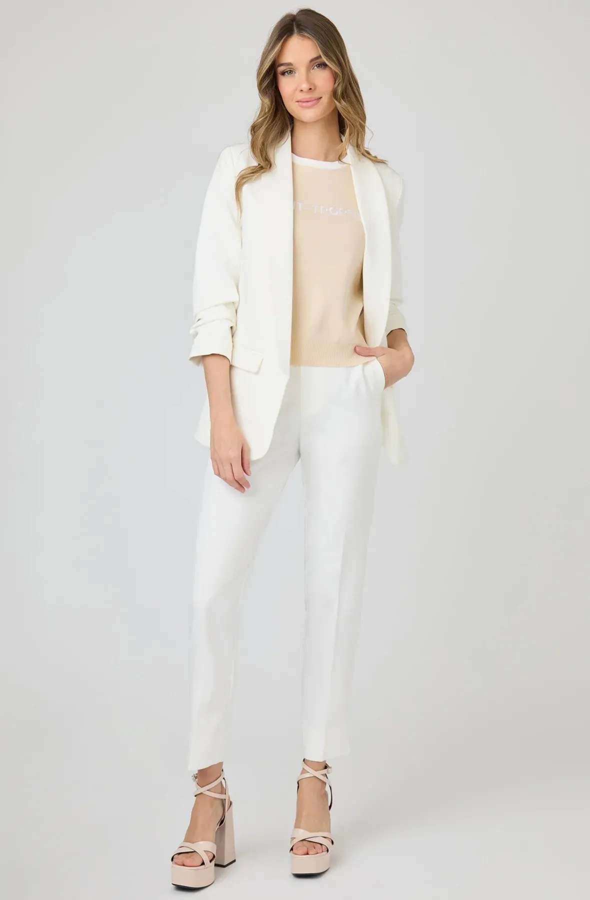Tailored Slim Pant with Side Slit Hem