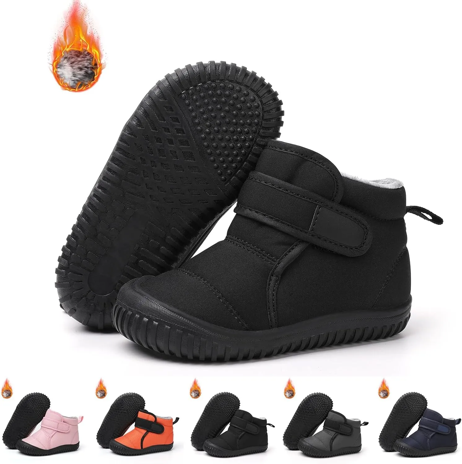 Toddler Baby Snow Boots Winter Shoes Boys Cold Weather Baby Faux Fr Shoes Snow Boots For Girls Big Kid Warm Inside