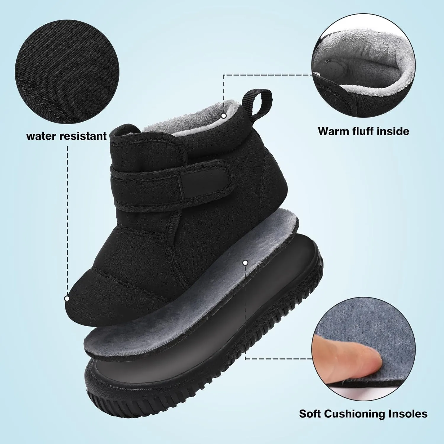 Toddler Baby Snow Boots Winter Shoes Boys Cold Weather Baby Faux Fr Shoes Snow Boots For Girls Big Kid Warm Inside