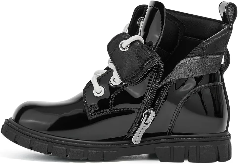 Toddler Boots Girls Boys Warm Winter Waterproof Lace-up Side Zipper Bear Ankle Boots
