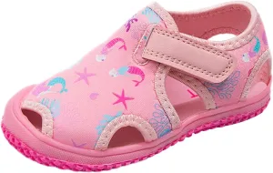 Toddler Girls Sandals Summer Hollow Slip On Flat Sandal First Walking Comfortable Non Slip Casual Shoes For Kids