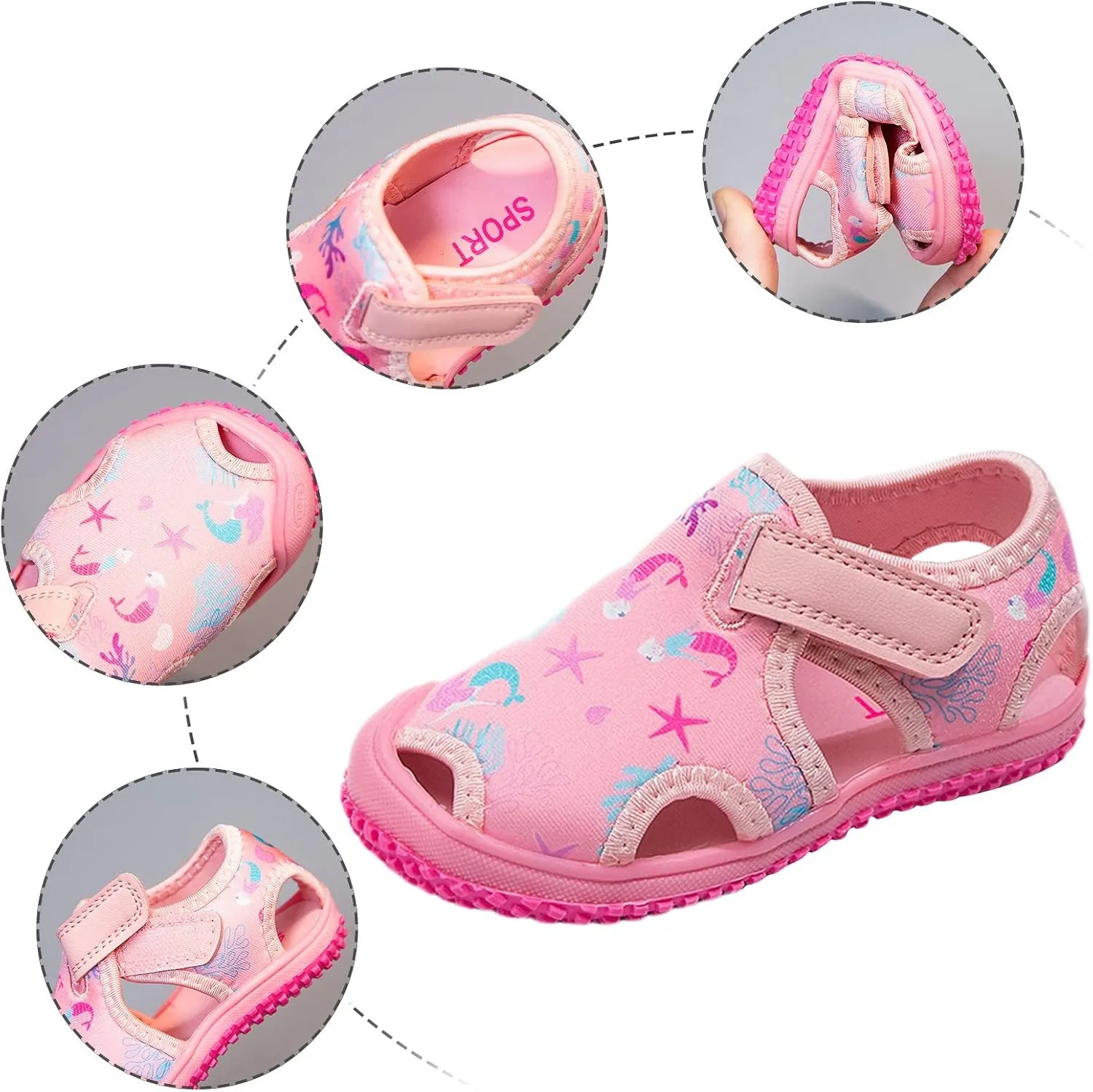 Toddler Girls Sandals Summer Hollow Slip On Flat Sandal First Walking Comfortable Non Slip Casual Shoes For Kids