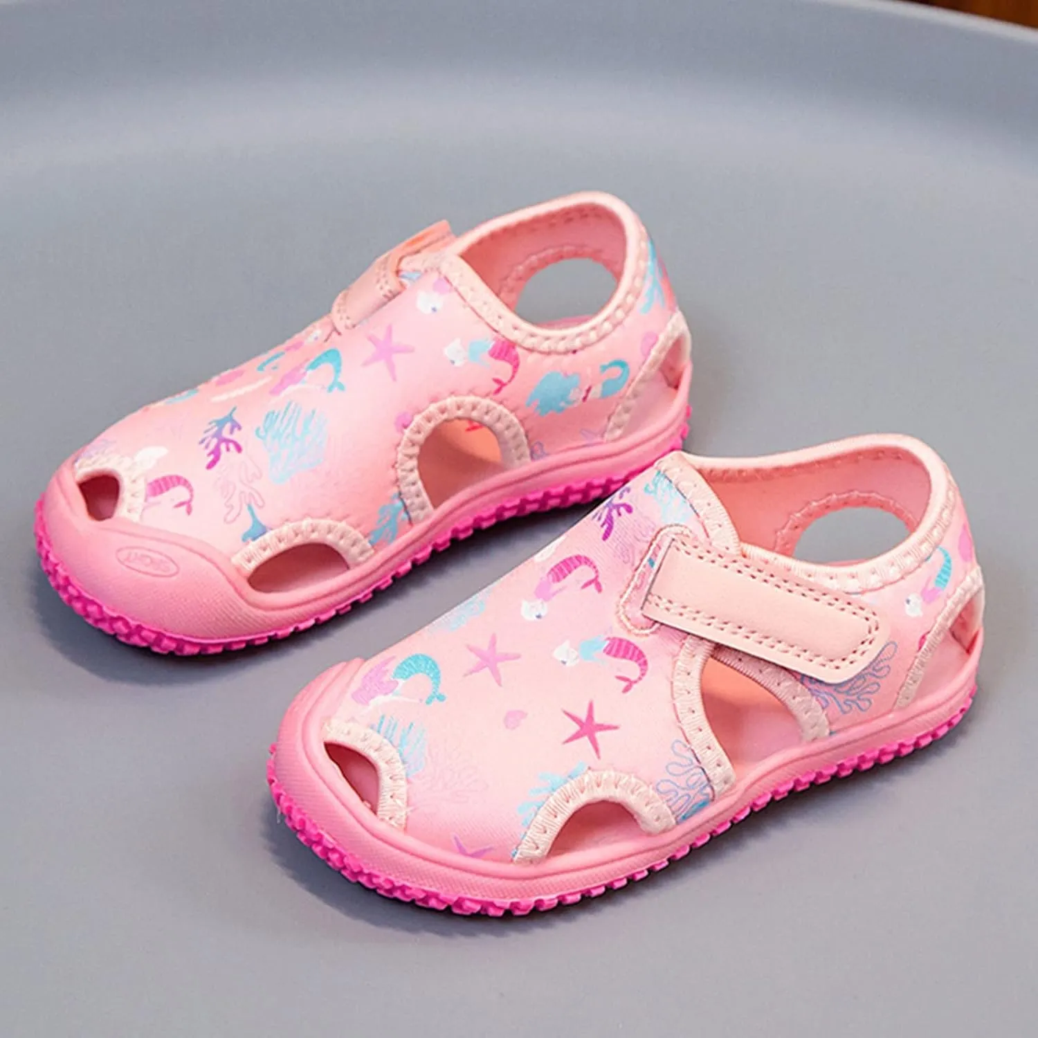 Toddler Girls Sandals Summer Hollow Slip On Flat Sandal First Walking Comfortable Non Slip Casual Shoes For Kids