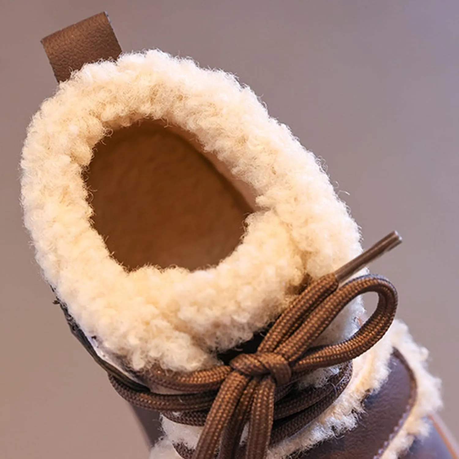 Toddler Kids Winter Snow Boots Slip On Cold Weather Sneakers Anti-Slip Fleece Ankle Boots Comfort Shoes for Kids