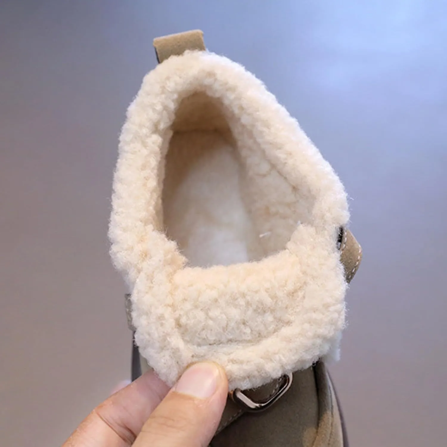 Toddler Kids Winter Snow Boots Slip On Cold Weather Sneakers Anti-Slip Fleece Ankle Boots Comfort Shoes for Kids