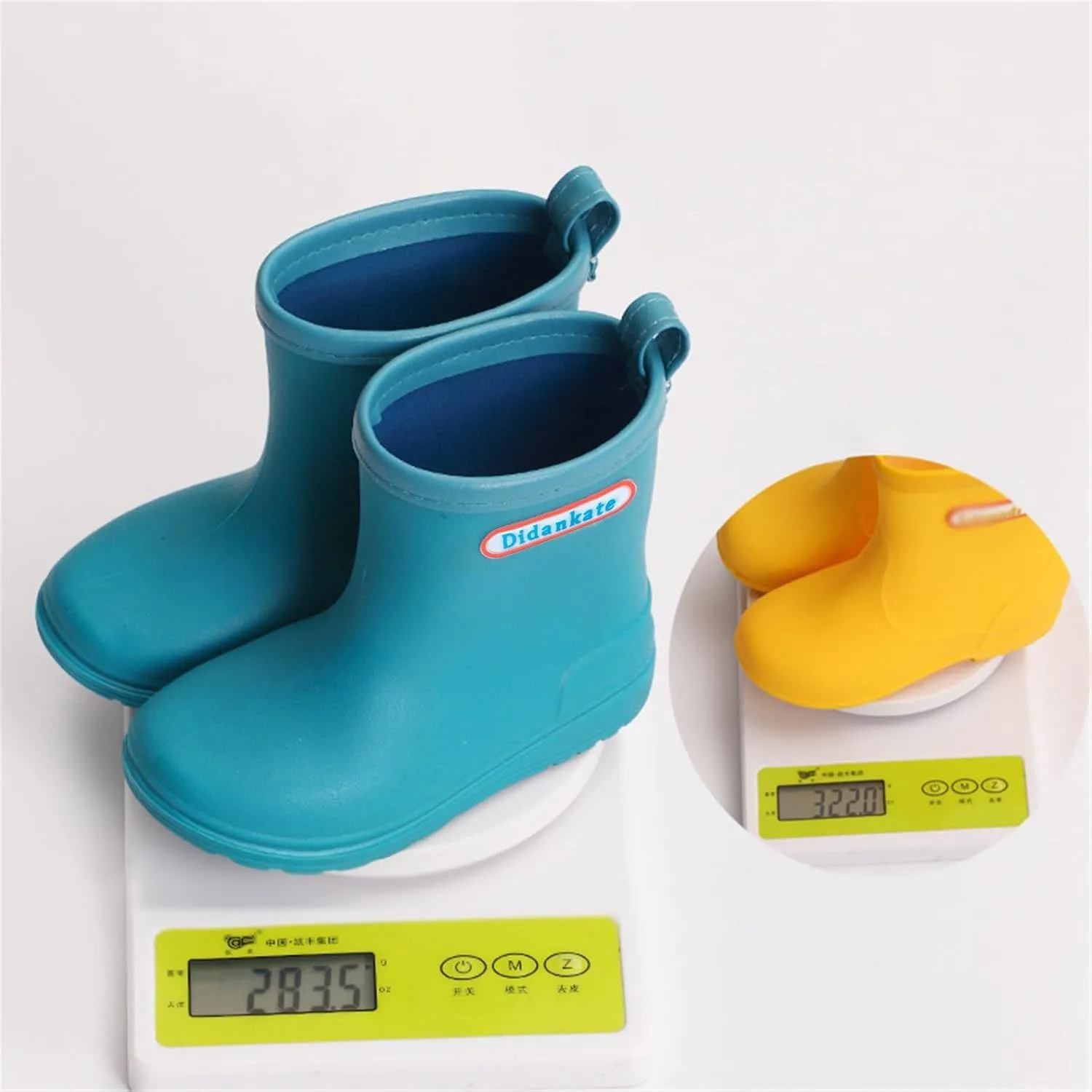 Toddler Rain Boots Easy On Mud Boots Kids Rubber Boots Lightweight Short Rain Boots Boys Waterproof Ankle Boots
