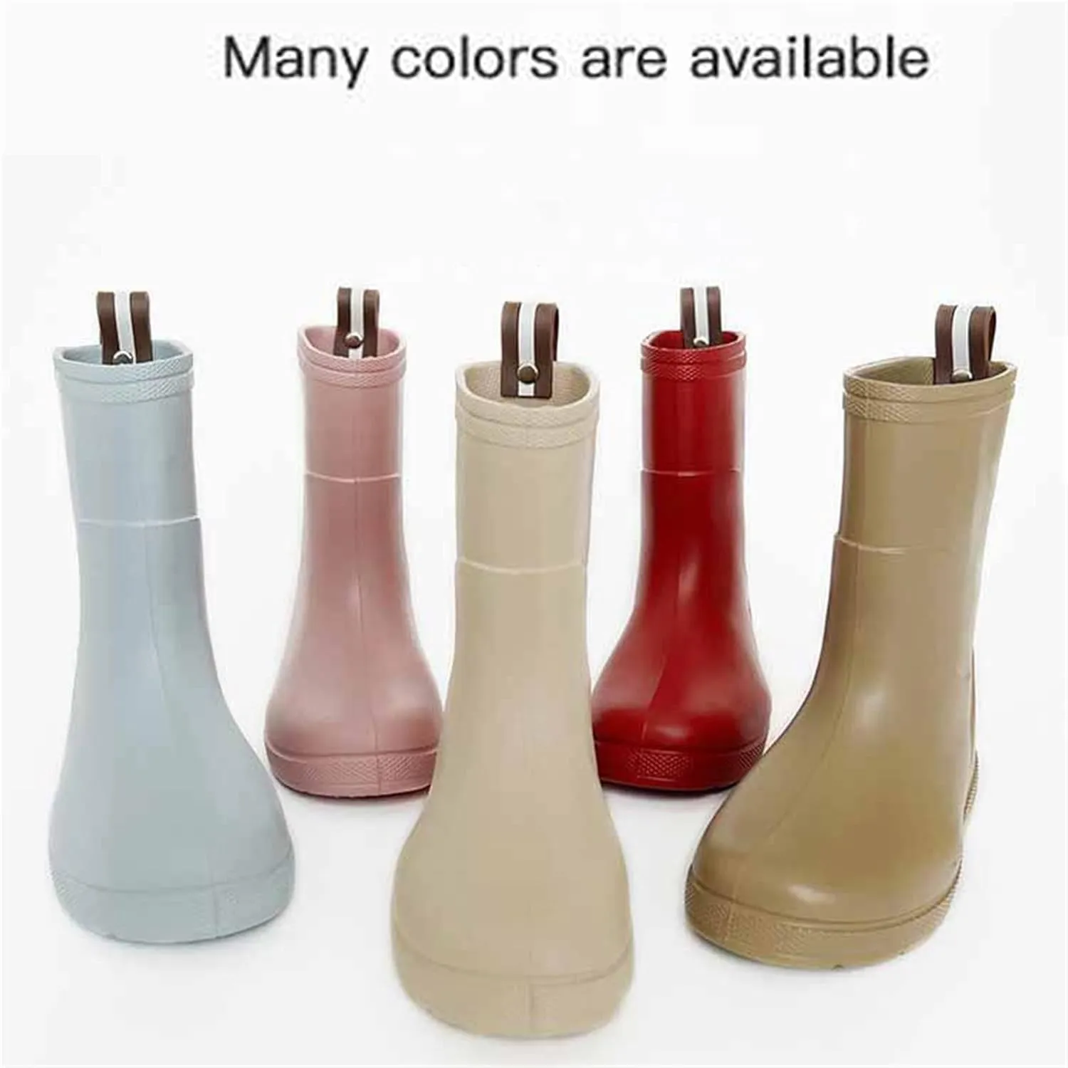 Toddler Slip on Rain Boots Kids Rain Boots Long Rainboots for Boys Girls Easy-on Lightweight Waterproof Mud Boot