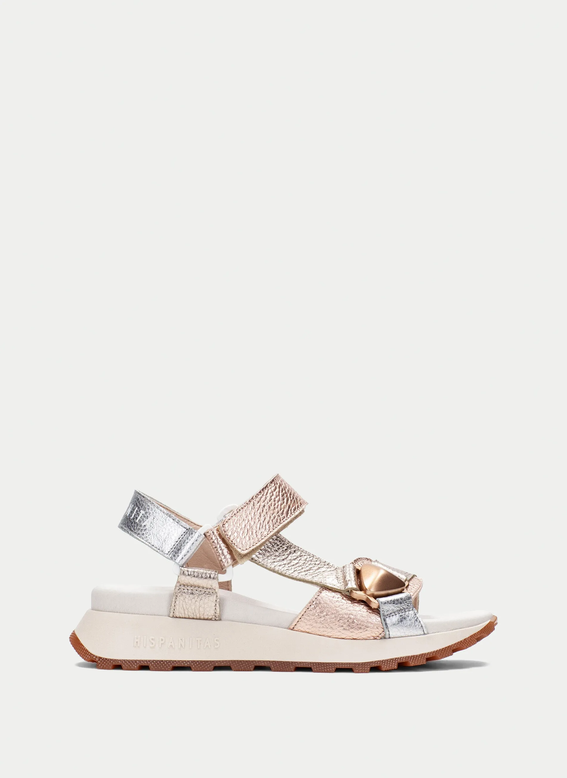 Velcro Close Sandal - Silver