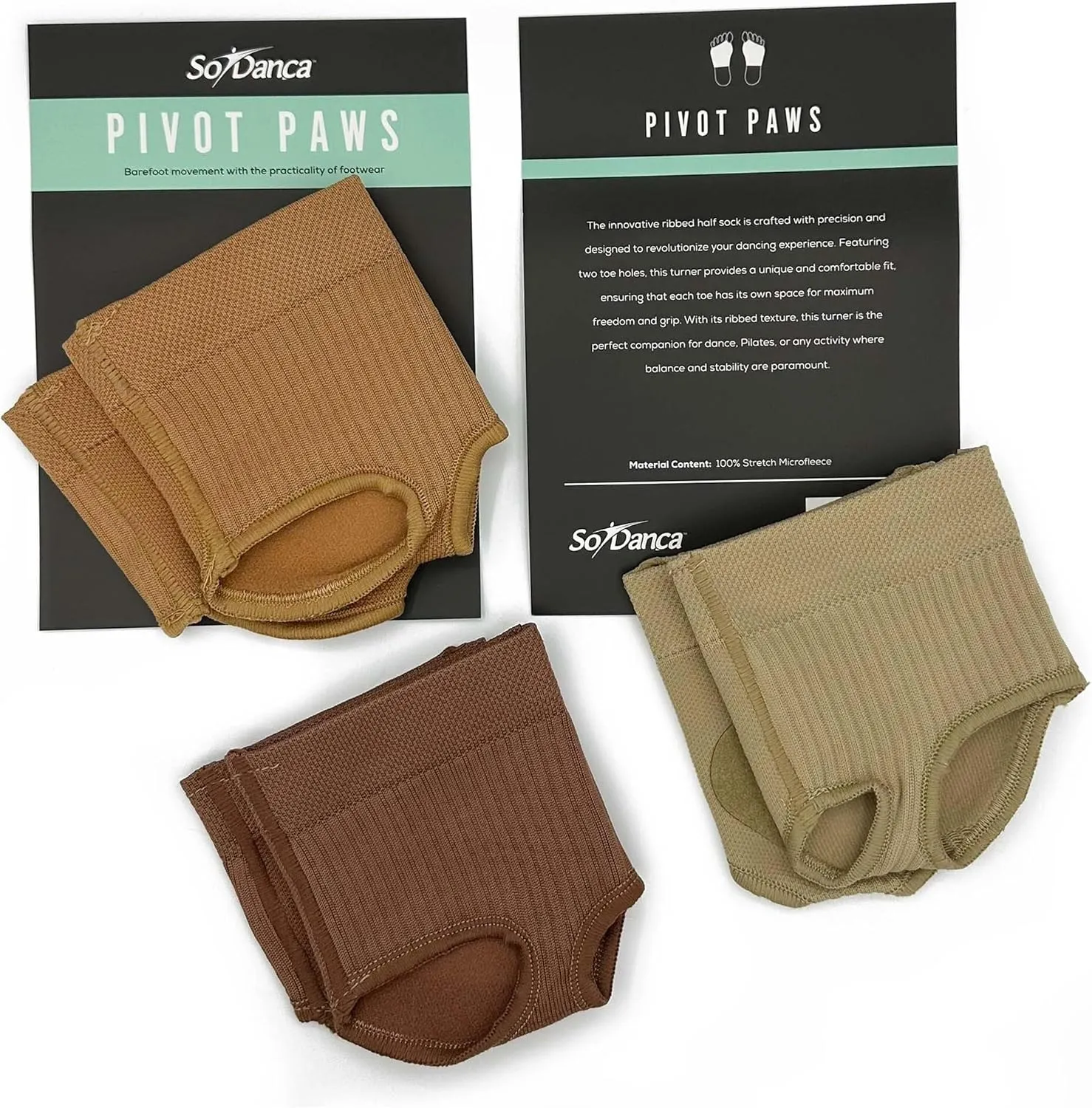 Vernon Dance Half Shoe Turners, Vegan Microfleece - MD22
