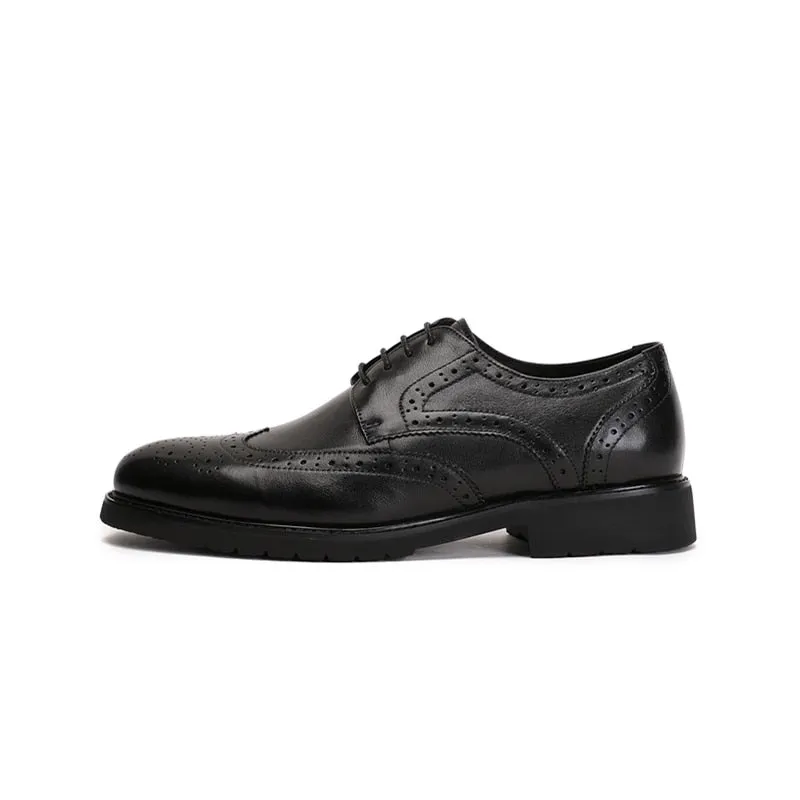 Wingtip Luxe Exotic Pointed Toe Oxford Brogues