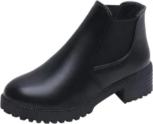 Womens Booties Ankle Women Booties Low Heel Flat Cowboy Boots for Women Mens Casual Boot Lightweight Cute Round Toe Closed Toe Wide Fit Available