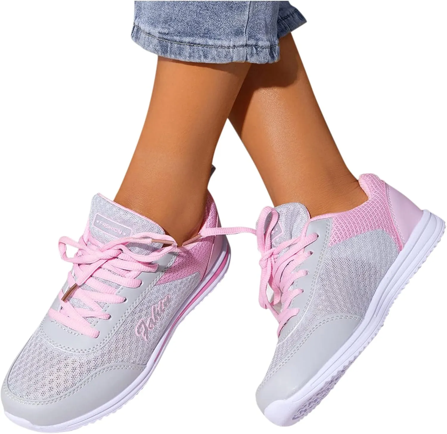 Women's Comfortable Walking Running Tennis Shoes Lace Up Mens Dress Shoes Breathable Women's Shoes Casual Chunky Sneakers Platform Tennis Shoe Trainers Shoe