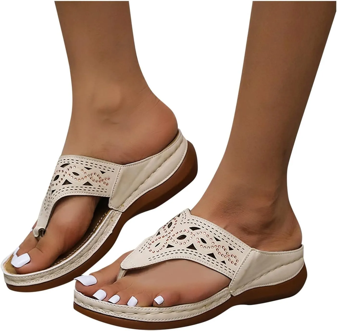 Womens Orthopedic Walking Sandals with Arch Support Adjustable Straps Comfortable Summer Beach Casual Outdoor Slides Plantar Fasciitis Relief Recovery Footwear