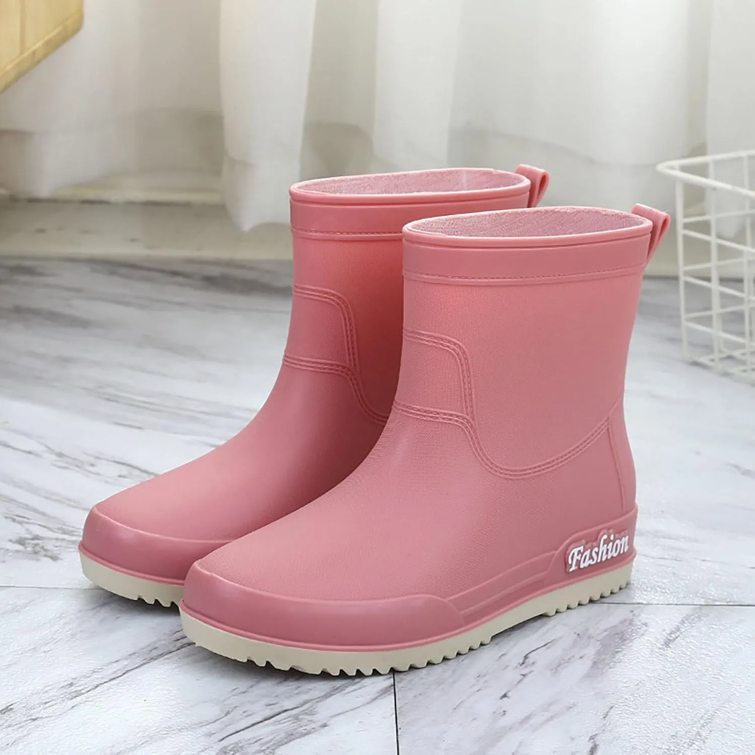 Womens Rain Boots Knee High Mens Grounded Footwear Black Booties Heels Barefoot Shoes Women's Mid Calf Rain Boots Waterproof Lightweight Womens Winter Boots