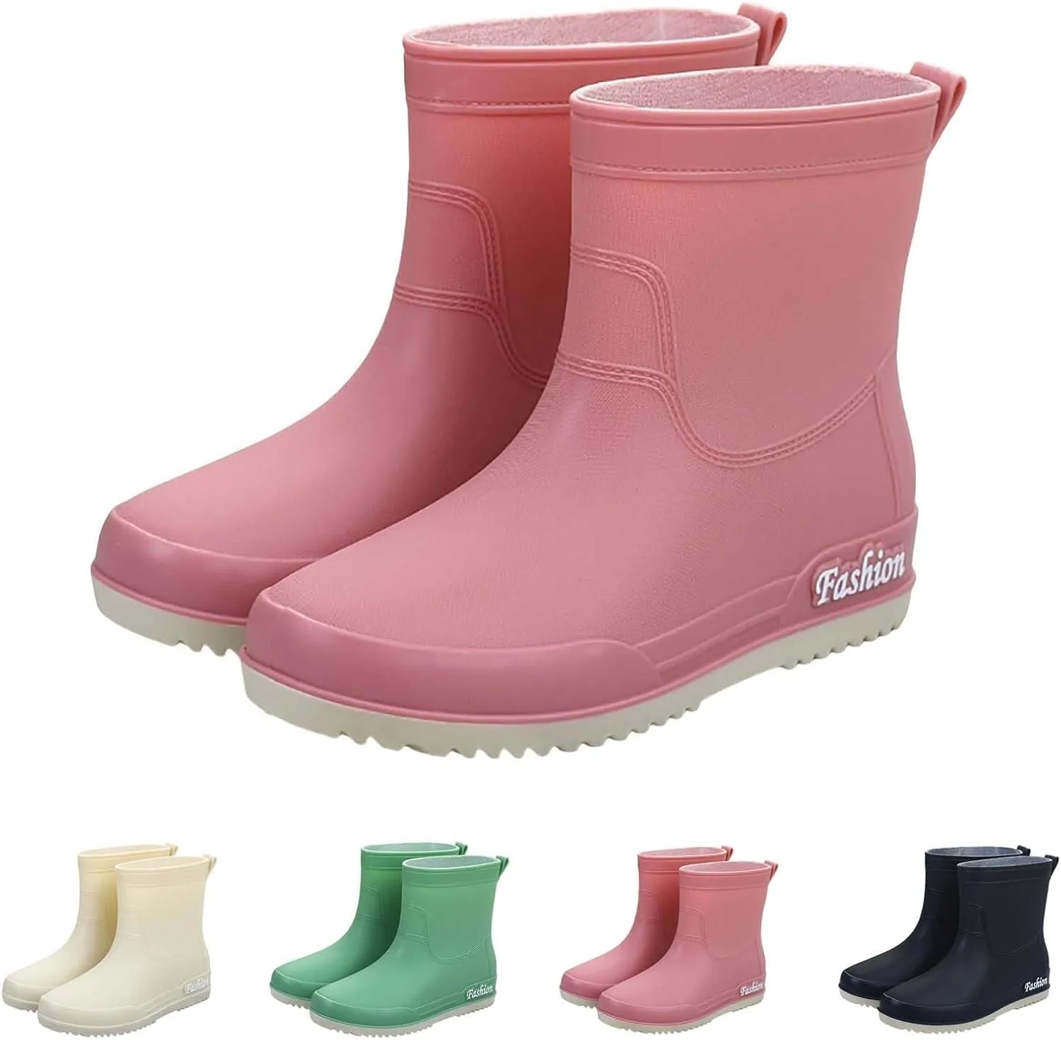 Womens Rain Boots Knee High Mens Grounded Footwear Black Booties Heels Barefoot Shoes Women's Mid Calf Rain Boots Waterproof Lightweight Womens Winter Boots