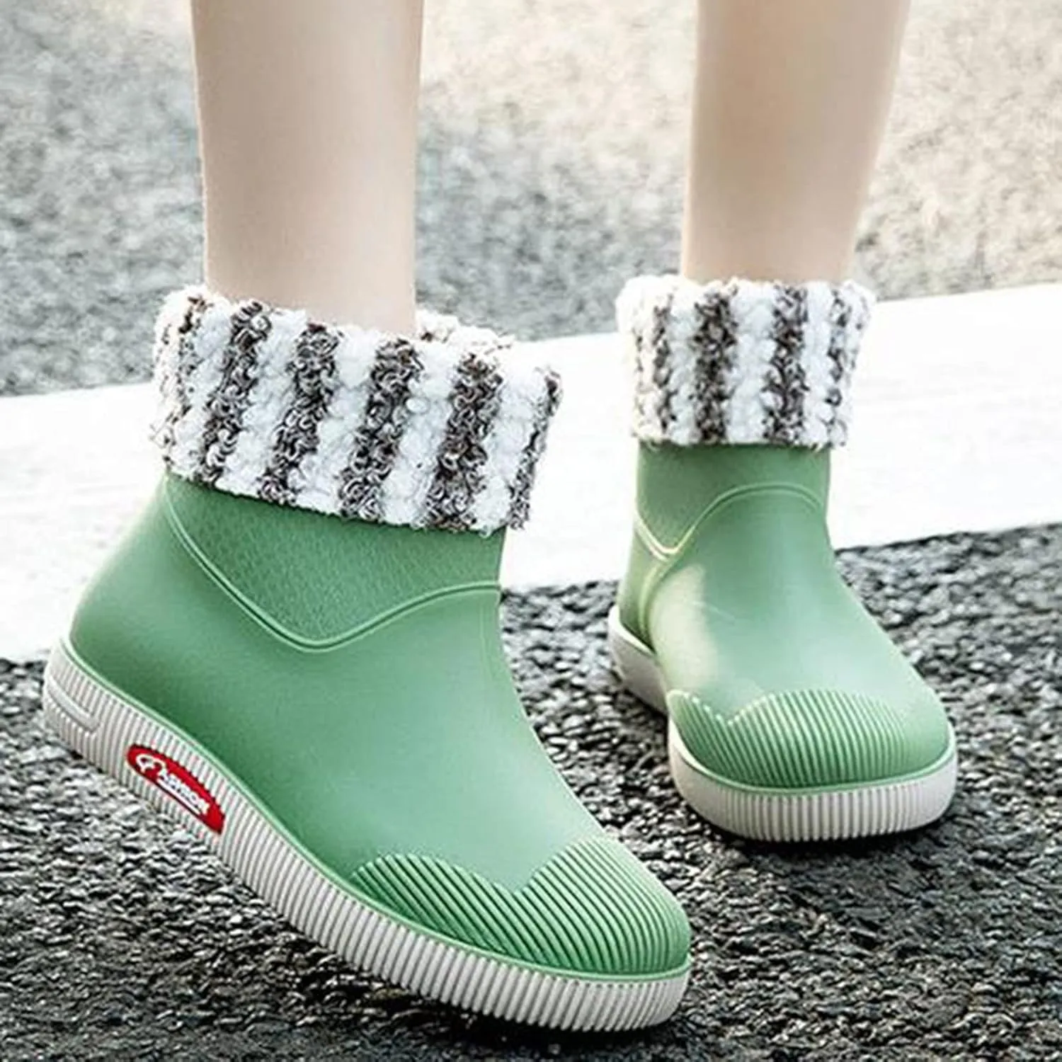 Womens Rain Boots Mid Calf Warm Lined Mens Grounded Footwear Fall Booties 2024 Orthopedic Barefoot Shoes Women Rain Boots Black Waterproof Mid Calf Womens Hiking Boots