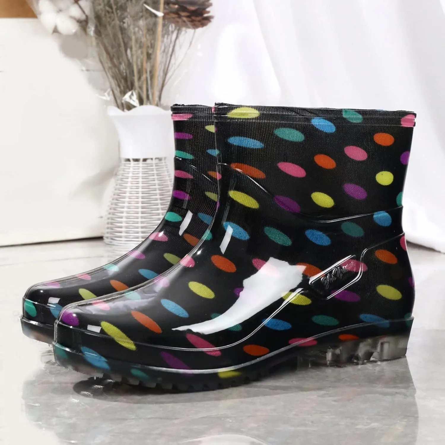 Womens Rain Boots Wide Feet Mens Grounded Footwear Small Heel Booties Non Slip Work Barefoot Shoes Women's Mid Calf Rain Boots Waterproof Fashion Womens Chelsea Boots