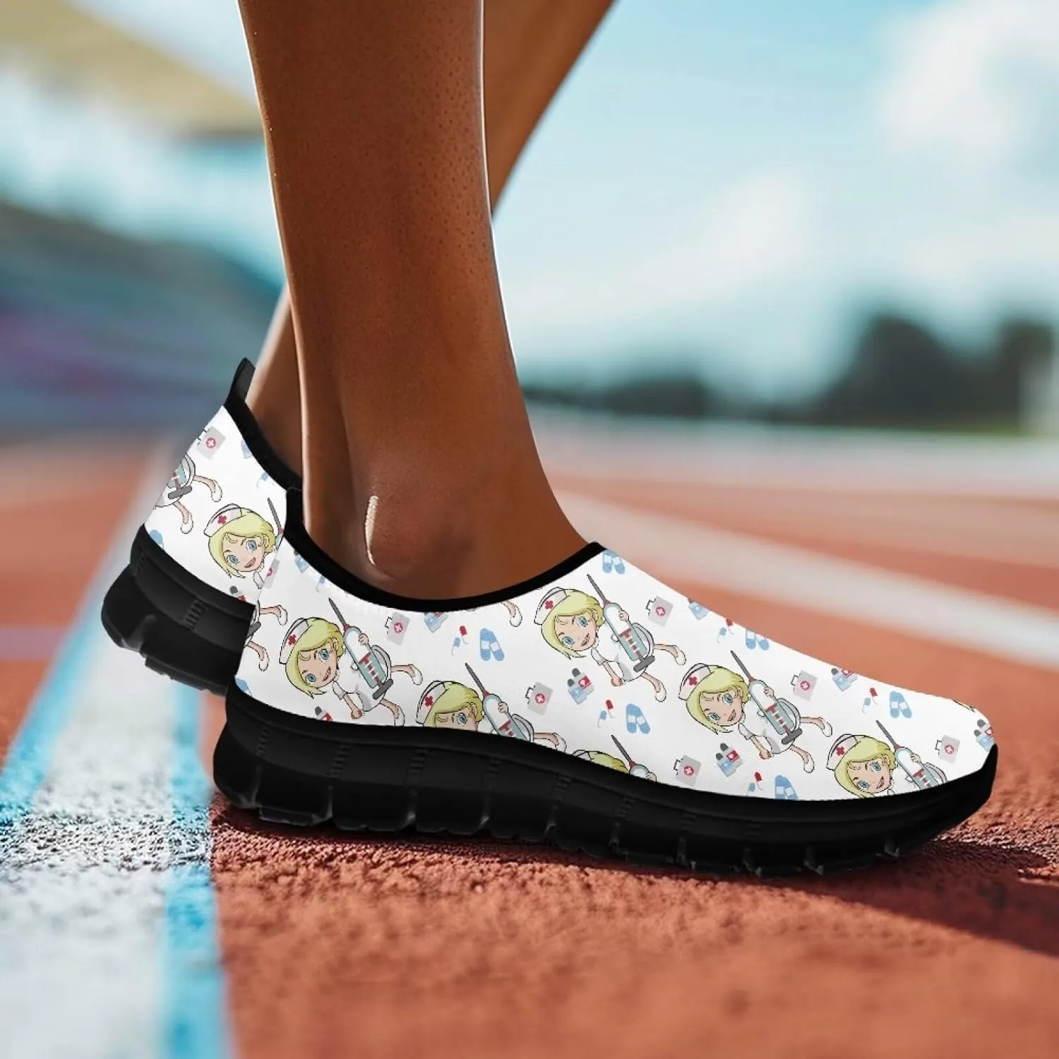 Women's Slip On Loafers Soft-Soled Casual Walking Shoe Lightweight Non Slip Outdoor Sports Running Sneakers US 5.5-11.5