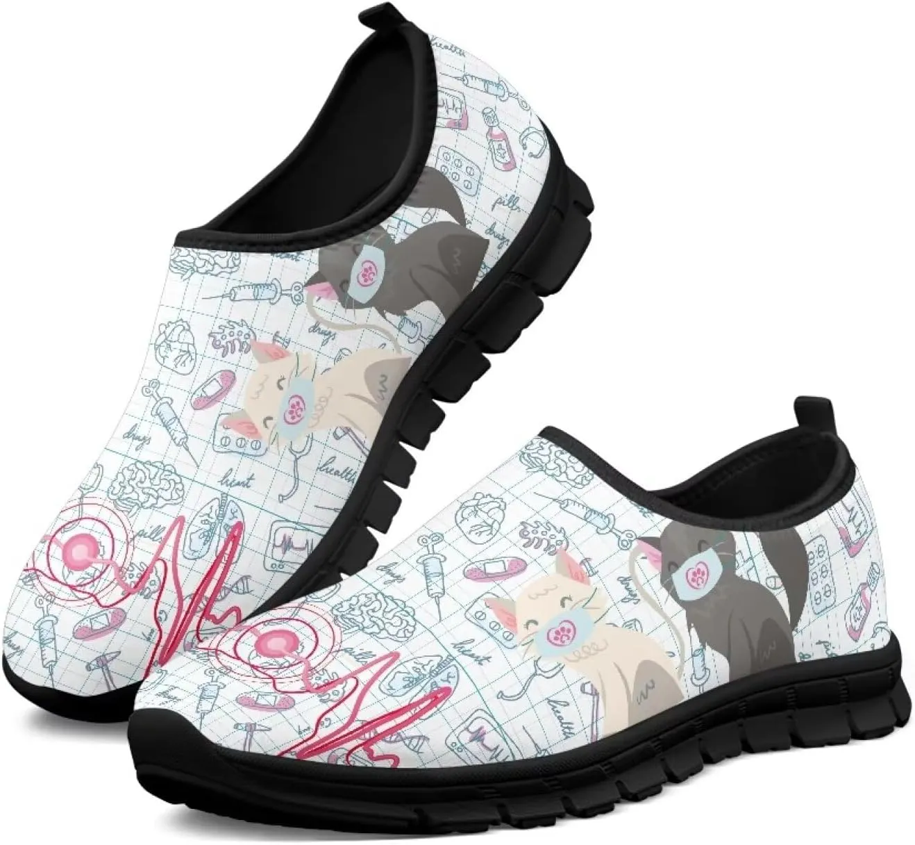 Women's Slip On Loafers Soft-Soled Casual Walking Shoe Lightweight Non Slip Outdoor Sports Running Sneakers US 5.5-11.5