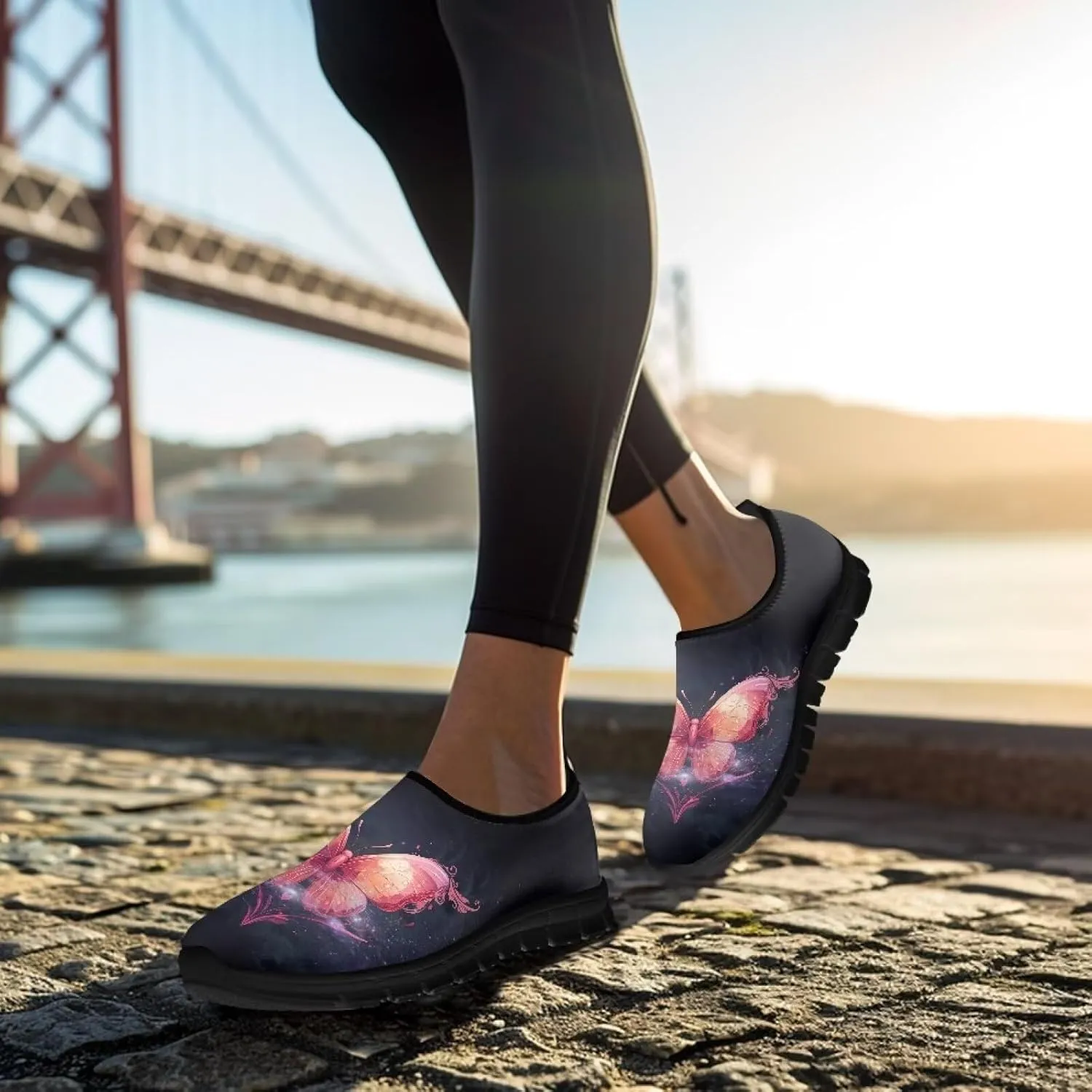 Women's Slip On Loafers Soft-Soled Casual Walking Shoe Lightweight Non Slip Outdoor Sports Running Sneakers US 5.5-11.5