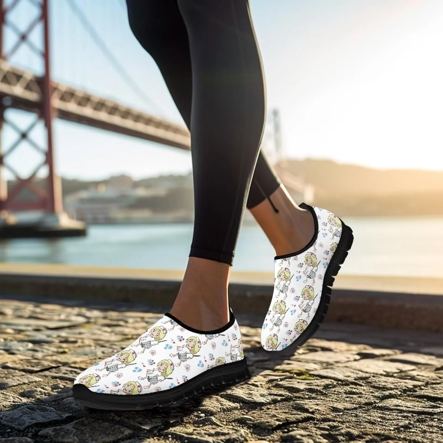 Women's Slip On Loafers Soft-Soled Casual Walking Shoe Lightweight Non Slip Outdoor Sports Running Sneakers US 5.5-11.5