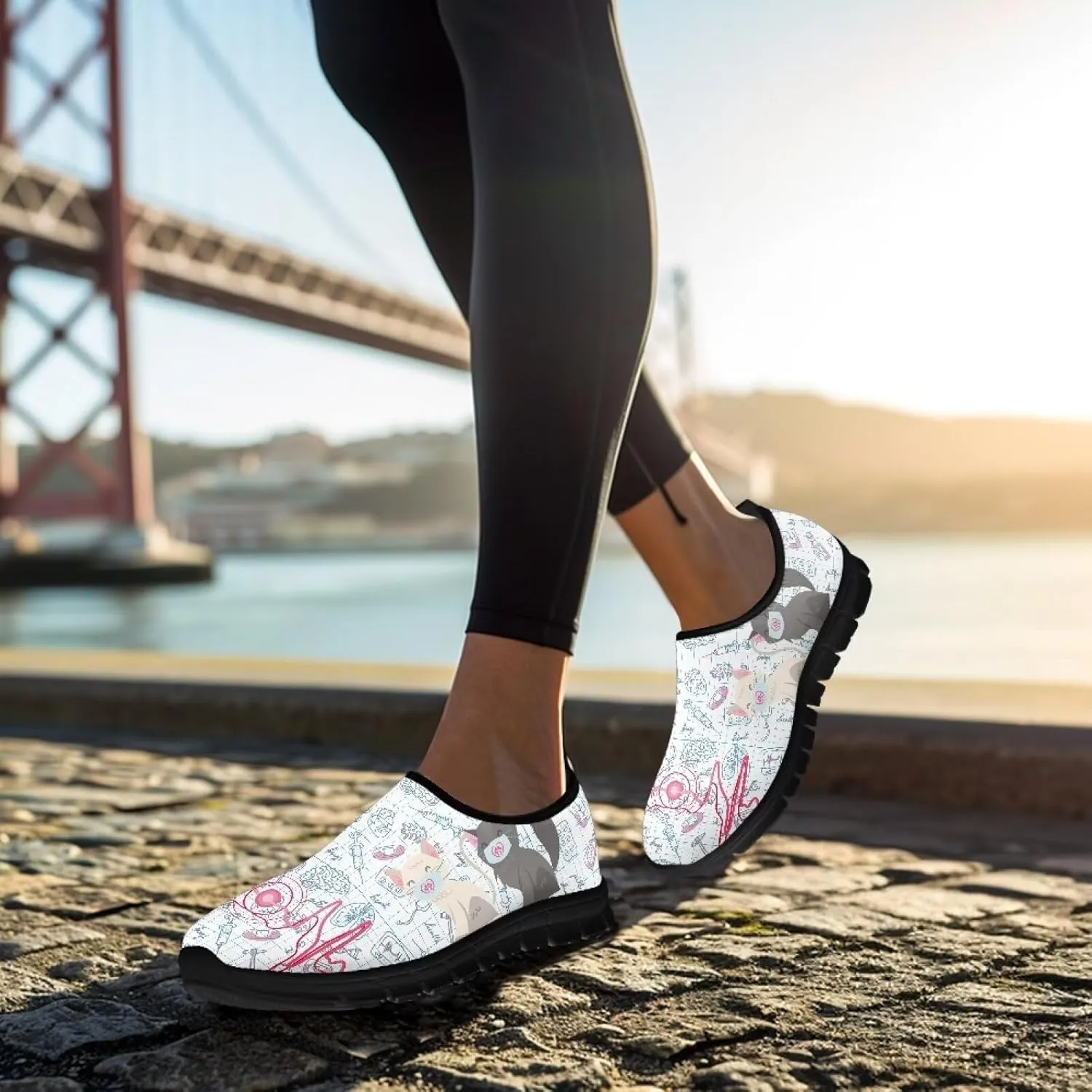 Women's Slip On Loafers Soft-Soled Casual Walking Shoe Lightweight Non Slip Outdoor Sports Running Sneakers US 5.5-11.5