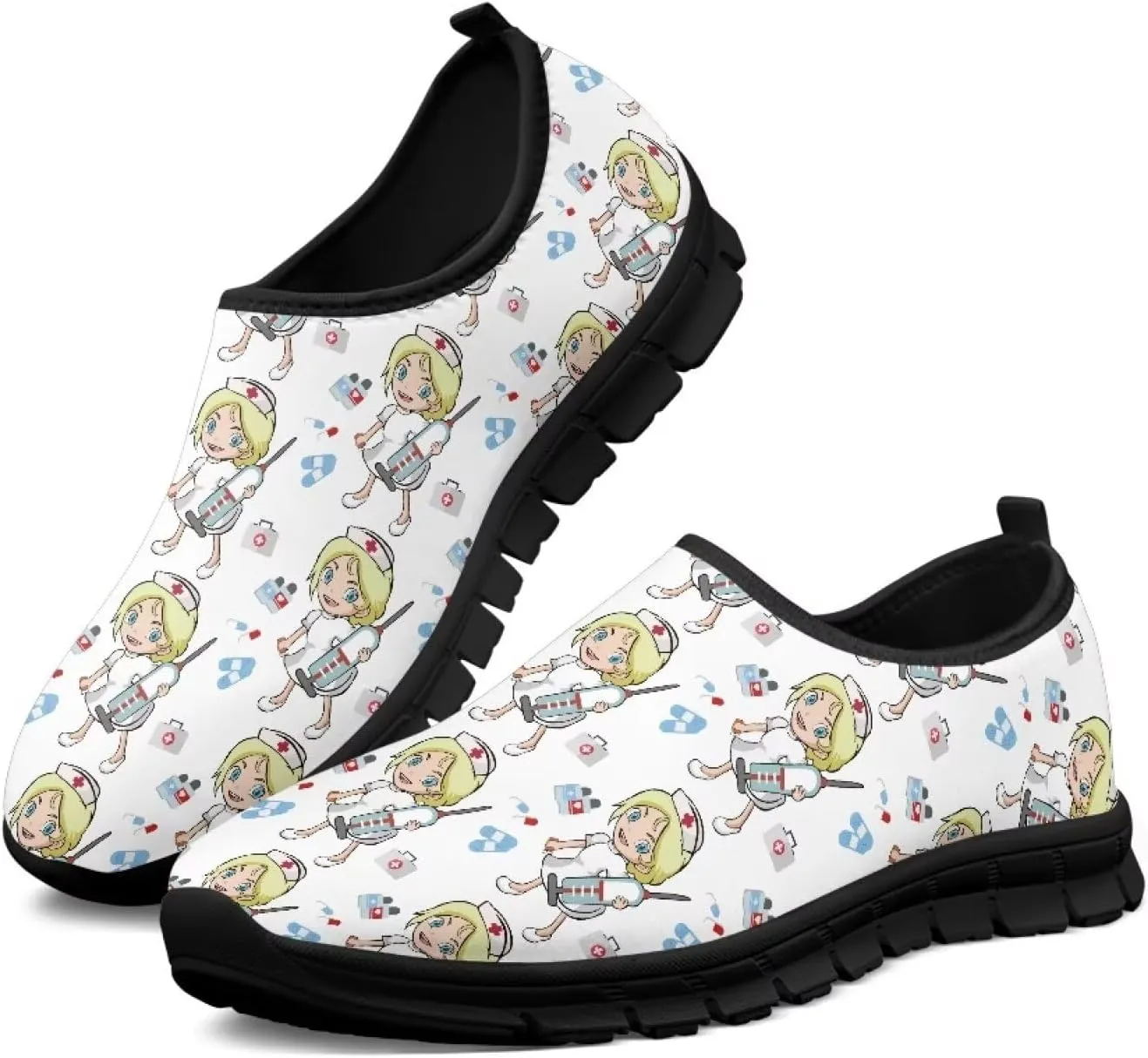 Women's Slip On Loafers Soft-Soled Casual Walking Shoe Lightweight Non Slip Outdoor Sports Running Sneakers US 5.5-11.5